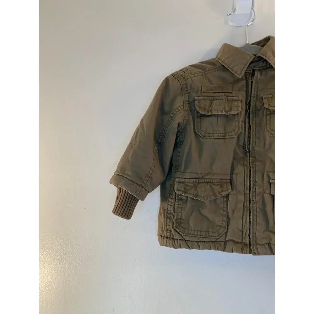 CHILDREN’S PLACE Boy’s Tan Cargo Jacket / Size: 6-9 Months